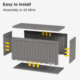 EAST OAK 60 Gallon Deck Box, Outdoor Storage Box with Padlock for Patio Furniture, Patio Cushions, Gardening Tools, Pool Supplies, Waterproof and UV EAST OAK