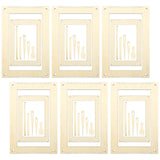 Thyle 6 Sets Rectangle Weaving Loom Kit 5.3 x 7.8'', 7.9 x 11.8'' Wood Weaving Loom with Needles and Tools DIY Looms for Weaving Kids Adult Beginners Thyle