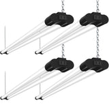 BBOUNDER 4 Pack Linkable LED Utility Shop Light, 4 FT, 4000 LM, 48 Inch Integrated Fixture for Garage, 40W Equivalent 250W, 5000K Daylight, Surface + BBOUNDER