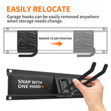 Garage Tool Organizer Wall Mount 11 PCS, Yard Garden Tool Organizer, Adjustable Garage Organizers with 8 Heavy Duty Hooks, Max Load 500lbs Garage Ailadl