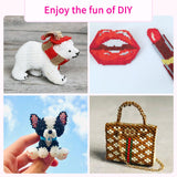 Paodey 30,000 Pcs 3mm 8/0 Glass Seed Beads Friendship Bracelet Making Kit, 96 Colors Small Beads with Letter Accessories Charms for Rings Necklaces Paodey