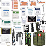 EVERLIT 250 Pieces Survival First Aid Kit IFAK EMT Molle Pouch Survival Kit Outdoor Gear Emergency Kits Trauma Bag for Camping Boat Hunting Hiking EVERLIT