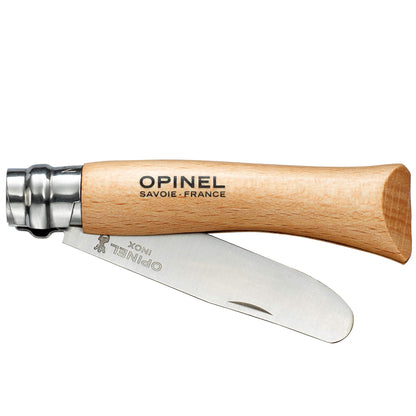 Opinel My First No.7 Stainless Steel Children’s Folding Pocket Knife with Safety Rounded Tip, Painted Handles - WoodArtSupply