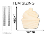 Unfinished Wood Cherry Cupcake Shape - Craft - up to 36" 6" / 1/8" 24 Hour Crafts
