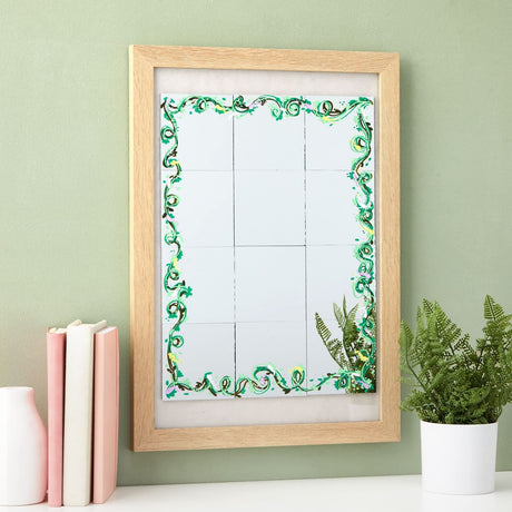 50 Pack Square Glass Mirror Tiles, 4 Inch Panels for Crafts, Centerpieces, DIY Home Decor Bright Creations