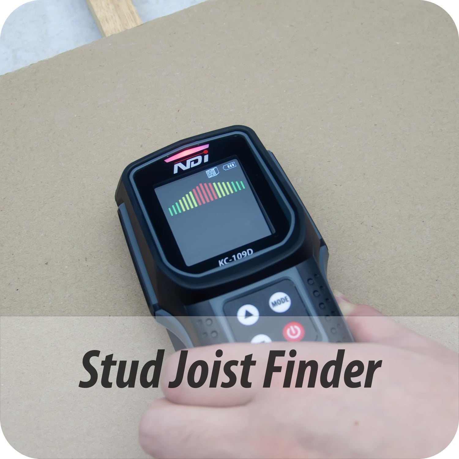 5 in 1 Multi Function Stud Finder Wall Scanner with Laser Distance Meter Metal Framing Tool Joist Pipe Finder and Live Wire Detection NDI