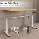 Furmax Electric Height Adjustable Standing Desk Large 55 x 24 Inches Sit Stand Up Desk Home Office Computer Desk Memory Preset with T-Shaped Metal Furmax