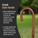 Handcrafted Wood Walking Cane - Made in the USA by Brazos - Twisted Oak Crook Neck Classic - Red Brazos