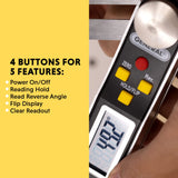 General Tools T-Bevel Gauge & Protractor #828 - Digital Angle Finder with Full LCD Display & 8" Stainless Steel Blade - WoodArtSupply