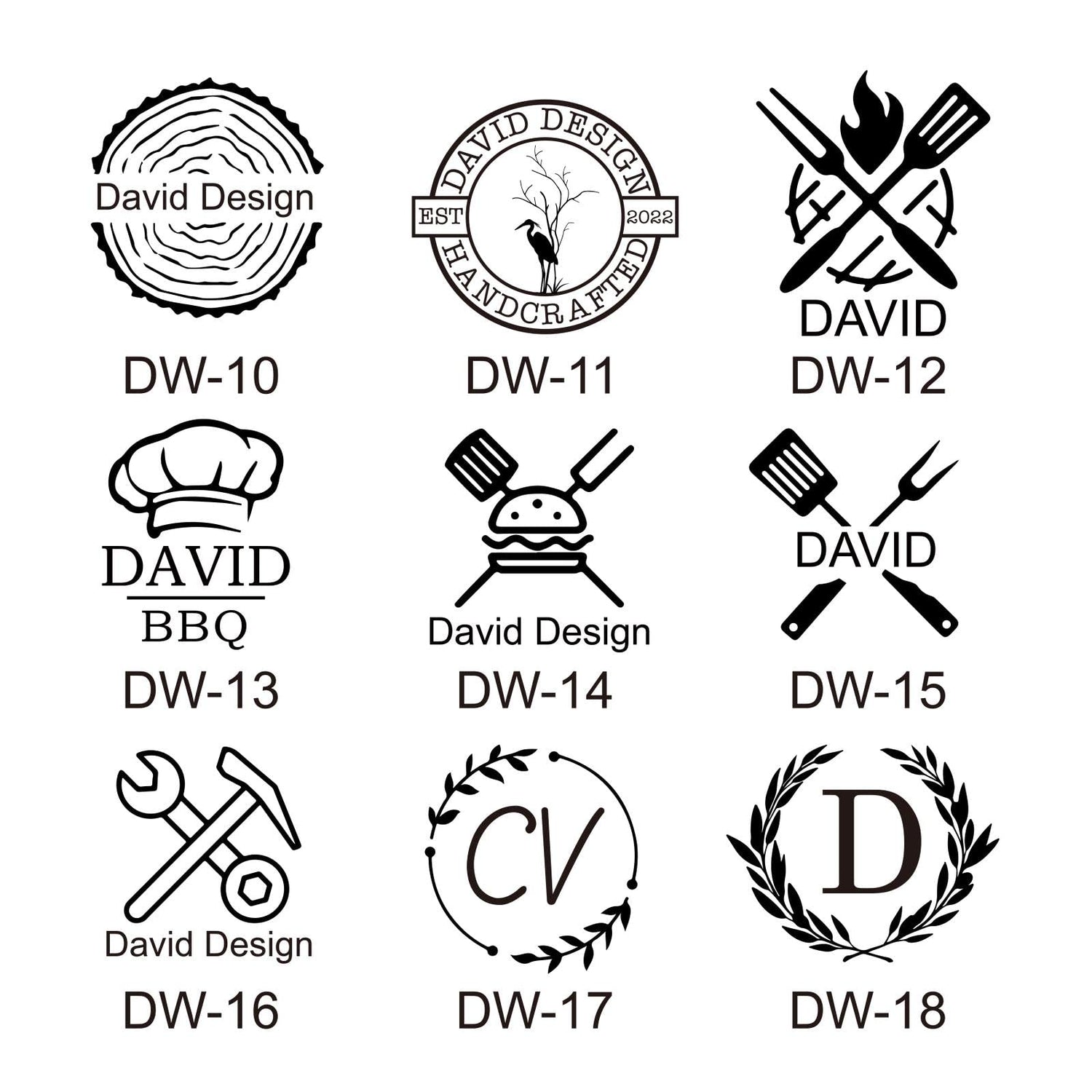 Custom Deironply Electric Branding Iron for Wood - Personalised Brass Stamp with Wood Handle Deironply