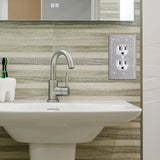 2 Pieces Sparkly Light Switch Cover Bling Outlets Cover Bling Light Switch Cover Diamond Outlet Cover Rhinestones Wall Plate Cover Crystal Shiny Wall TOODOO