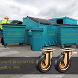 8" Casters Set of 4 Heavy Duty Plate Casters with Dual Locking 8 Inch Swivel Industrial Rubber Wheels for Workbench Cart Outdoor Dolly Castors VM VIMA