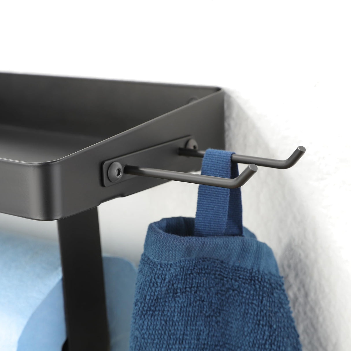 ZUNTO Garage Paper Towel Holder with Shelf - Paper Towel Holder Wall Mount, Garage Organization and Storage, Stainless Steel Paper Towel Rack with ZUNTO