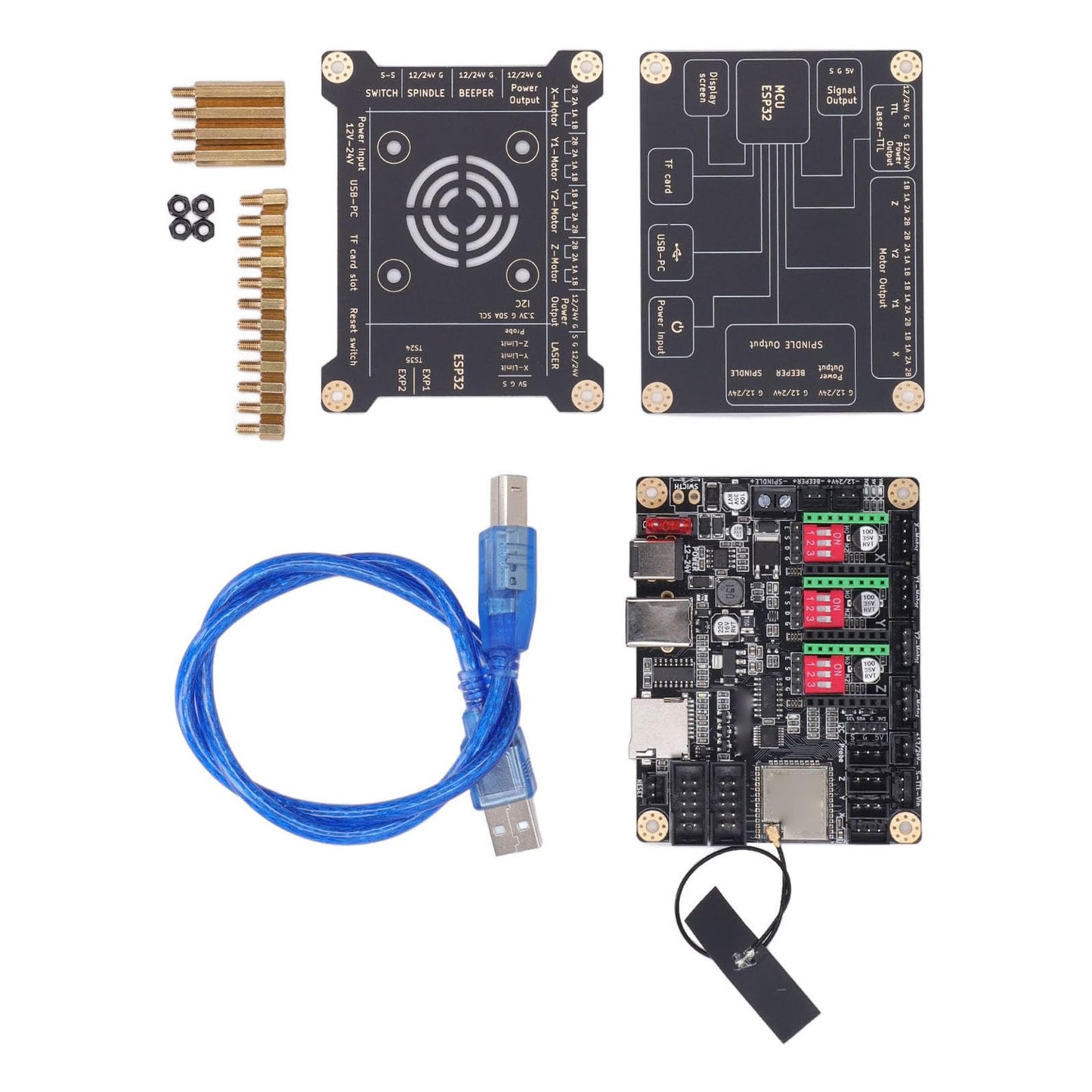 32bit Laser Engraver Control Board for Desktop Engraving Machines, MKS DLC32 V2.1 Offline Control (Motherboard and Protective Case) - WoodArtSupply