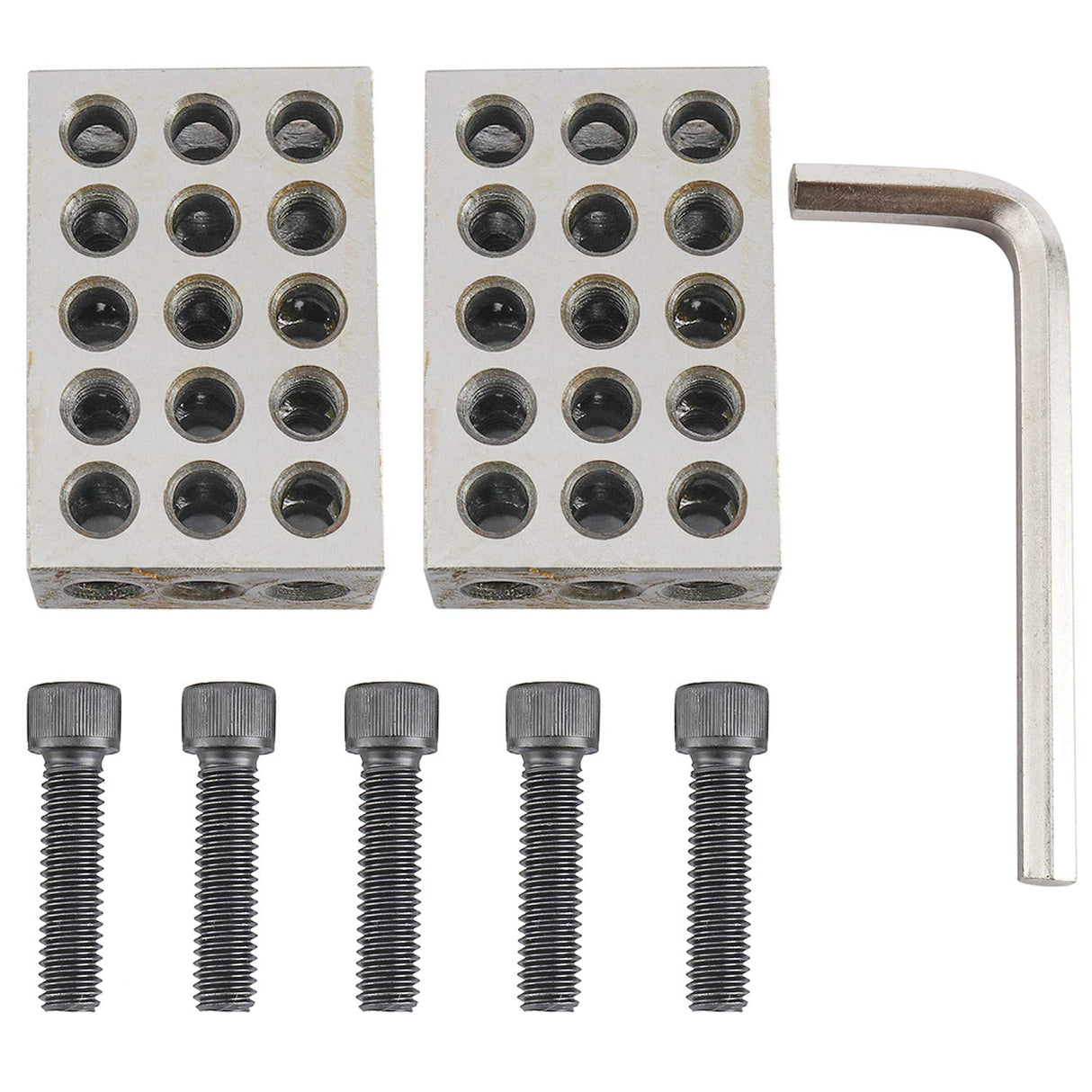 Toolly Ultra Precision 1-2-3" Blocks 2pcs/Pair, 0.0001", Hardened Steel, and Come with Plastic Case Toolly