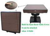 Ultra-Thin Automatic Mahjong Table Roller Coaster Style, 36mm American Style Tiles Built-in Hard Table Cover Set of 4 19'' Wooden Pushers & Racks usamjtable