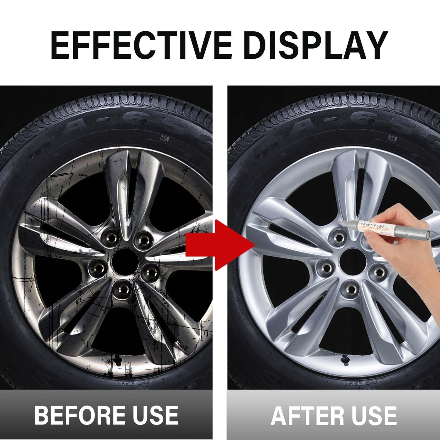 Betem Oil Based Paint Markers, Dual Tip Paint Pens(0.7mm & 3mm), Gold Silver Permanent Paint Marker Pen, Waterproof, Quick Dry, for Fabric, Rock Betem