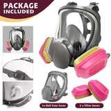 LJSXFI Full Face Respirator Mask with 60926 Cartridge, 6800 Gas Mask Paint Spray Mask, Ideal for Painting Spray, Epoxy Resin, Car Spraying, Dust, LJSXFI