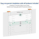 FLEXIMOUNTS 2 tier 2-Pack 2x4ft 24-inch-by-48-inch Wall Shelf Garage Storage Rack Wall Mounted Floating Shelves, Black FLEXIMOUNTS