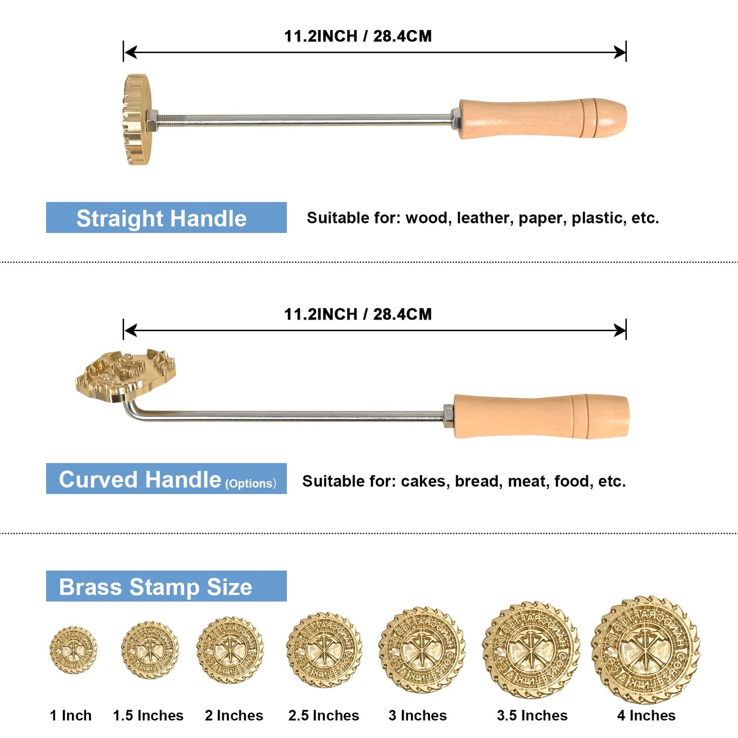 Custom Branding Iron by KAINSY – Personalised Metal Stamp for Wood, Leather, and More KAINSY