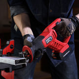 PowerSmart 20V Cordless Reciprocating Saw with 2.0Ah Battery and Charger, 3pcs Wood Blades and 2pcs Metal Blades Included PowerSmart