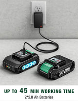 KIMO 20V Cordless Buffer Polisher Kit, 24 Accessories, 2 X 2000mAh Batteries, Car Polisher w/ 6 Variable Speed Up to 3634RPM, Cordless Polisher for K I M O.