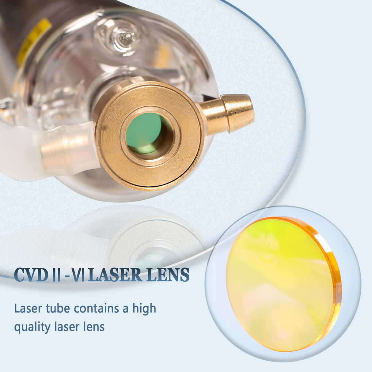 MCWlaser 60W CO2 Laser Tube Glass Laser Tube with Length 1000mm Dia.55mm 6000hrs MTTF for 60-70W CO2 Laser Engraving and Cutting Machine MCWlaser