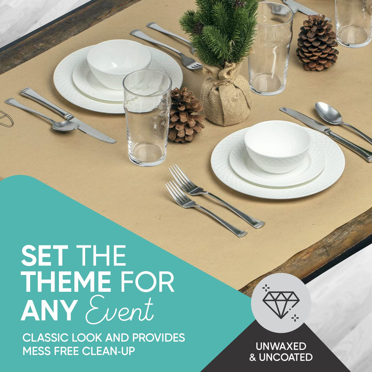 NY Paper Mill Brown Kraft Paper 17.50" x 2400" (200 feet) Jumbo Roll, Ideal for Gift Wrapping, Art & Craft, Postal, Packing, Shipping, Floor SEVNDE