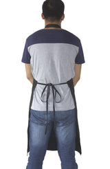 SEW UR LIFE Black Professional Resist Water Adjustable Extra Long Bib Apron 3 Pockets Home Kitchen Garden Restaurant Cafe Bar Pub Bakery for Cooking SEW UR LIFE