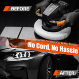 THINKWORK Buffer Polisher, 20V Cordless Buffer Polisher, 10 Inch Portable Polishing Machine Kit for Car, with 2Ah Rechargeable Battery, 6 Variable THINKWORK