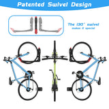 WALMANN BIKEPAL No Lifting Wall Mount Swivel Bike Rack, Vertical Bike Wall Hangers for Garage Space Saving Home Bike Storage Solution (2 Pack) WALMANN
