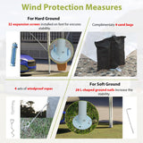 DetalleGo 20’ x 40’ Outdoor Heavy-Duty Party Tent, Upgraded Galvanized Gazebo Wedding Canopy Big Tents with 3 Storage Bags, Event Shelter Tent for DetalleGo