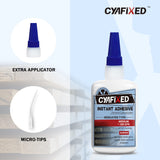 Professional Grade Cyanoacrylate Super Glue by CYAFIXED, Medium Viscosity CA Glue for Woodworking, 4 oz. Value Pack - Instant Adhesive for CYAFIXED