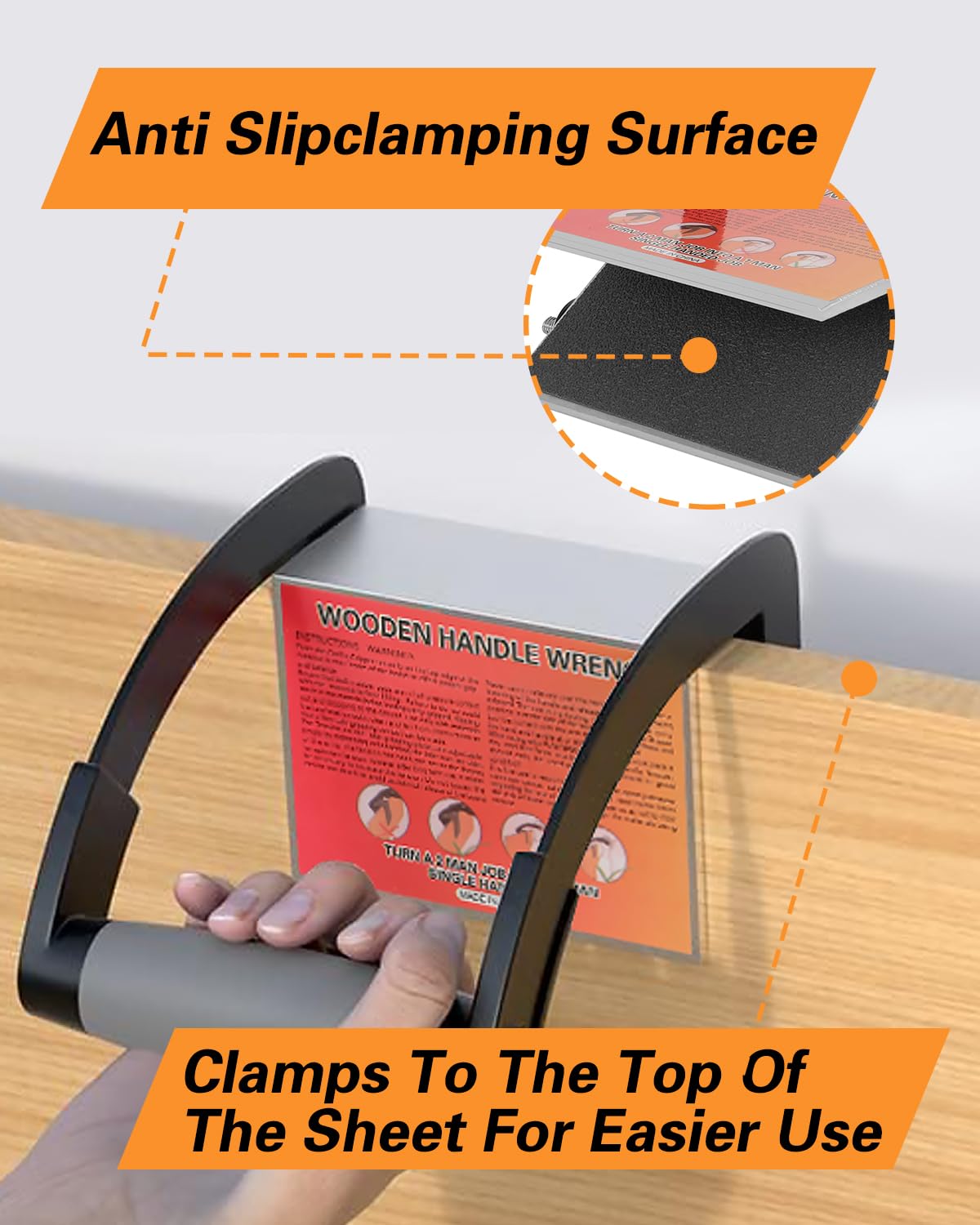 FAHKNS Panel and Plywood Carrier Tool, 0 to 1 Grip Range Sheetrock Gripper Carrying Soft-Grip Handle Gripper Lift for Clamp Wood Board Drywall Lifter FAHKNS