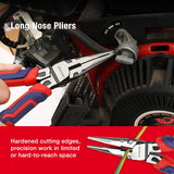 WORKPRO Pliers Set, Premium Cr-V Construction, Includes 6 Inch Slip Joint Pliers, 6 Inch Long Nose, 6 Inch Diagonal Cutting, 8 Inch Groove Joint, 7 WORKPRO