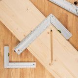 POWERTEC 80005 L Square Ruler Set w/Bubble Levels, Anodized Aluminum Finish 3pc Set, Green POWERTEC