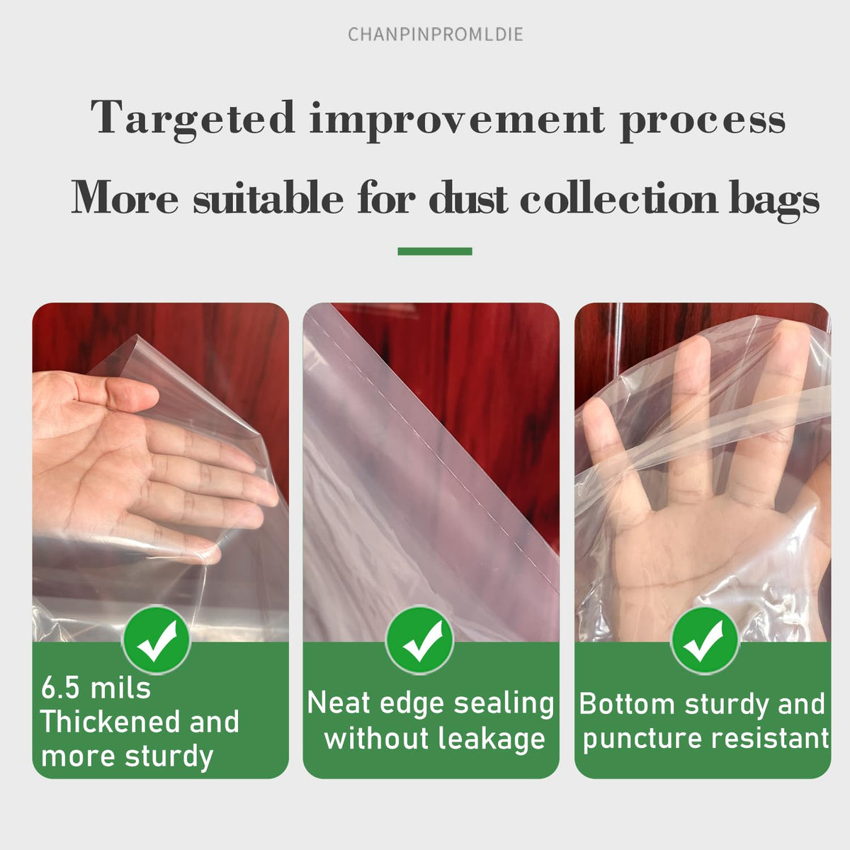 Dust collector bags （6pcs 6.5mil 19.5” diameter (31” wide) x 38” length） for Harbor Freight Central Machinery 70 gallon dust collector KIKINIKO