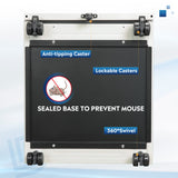 DEVAISE 3 Drawer Mobile File Cabinet with Lock, Under Desk Metal Filing Cabinet for Legal/Letter/A4 File, Fully Assembled Except Wheels, White DEVAISE