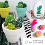 Emooqi Acrylic Paint Pens, Set of 24 Colors Paint Markers Pens for Rocks, Craft, Ceramic, Glass, Wood, Fabric, Canvas -Art Crafting Supplies Emooqi