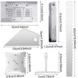17 Pieces Guitar Luthier Tools Set Guitar Radius Gauge, String Action Ruler Gauge, Feeler Gauge, Guitar Notched Radius Gauges, Guitar Neck Notched Mudder