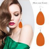 30 Pairs of Teardrop Double-sided Leather Earrings with 30 Color for Women Girls Jewelry Fashion and Valentine Birthday Party Gift AROIC