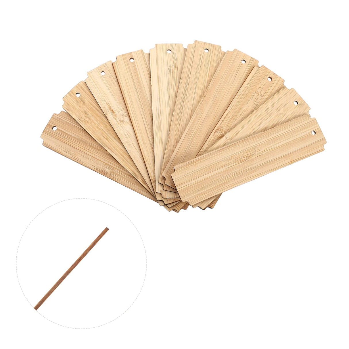 VILLCASE 20 pcs Wooden Blank Bookmark Blank Bookmarks to Decorate Decorative Bookmark Unfinished Wooden Bookmarks DIY Book Page Marker Blank Wooden VILLCASE