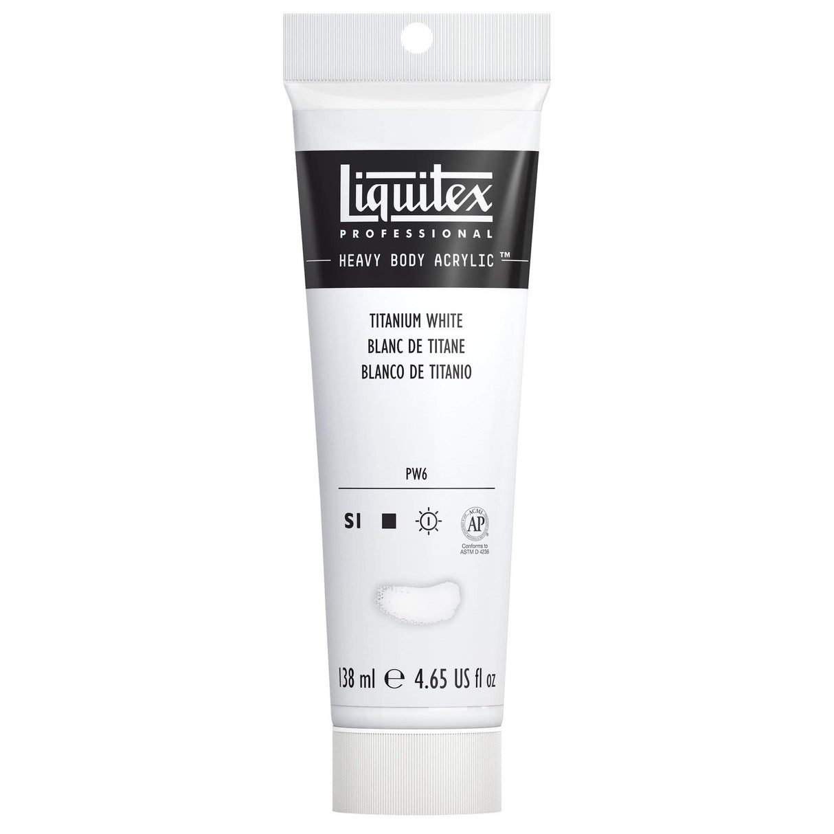 Liquitex Professional Heavy Body Acrylic Paint, 4.65-oz (138ml) Tube, Titanium White Liquitex