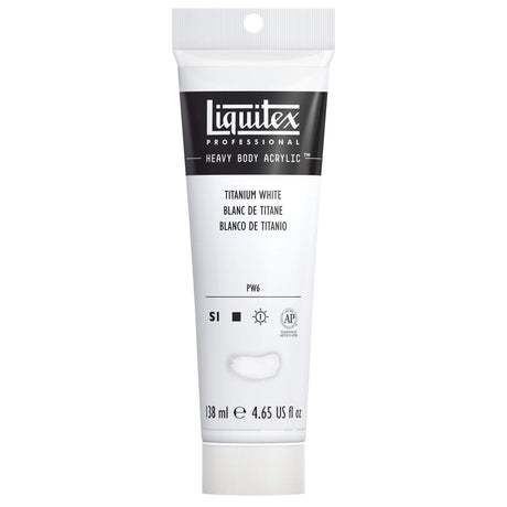 Liquitex Professional Heavy Body Acrylic Paint, 4.65-oz (138ml) Tube, Titanium White Liquitex
