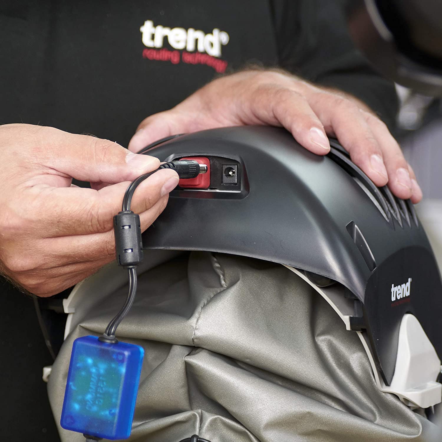 Trend Airshield Pro Full Air Circulating Face Shield w/ Ear Defenders - Complete Face and Hearing Protection Pack, AIR/PRO/D2 TREND