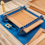 Mini Deluxe Panel Clamps (2-Pack) - Powerful Four-Way Pressure Cabinet Clamps - Sawtooth Pattern Mini Clamp Set w/Clamp Rails, Storage Rack & More - ROCKLER