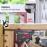Gate Corner Brace Bracket Gate Kit for Wooden Fence Gate Hinges No Sag Frame Kit for Shed Doors, Driveway Gates, Corral Gates, Wood Windows (Black) Highpro