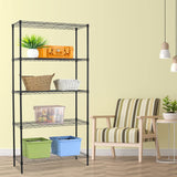 HCY 5-Tier Storage Shelf Heavy Duty Shelving Unit NSF Height Adjustable Metal Storage Rack for Laundry Bathroom Kitchen Garage Pantry Organization - HCY