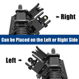 UUQ 45 Degree Offset Fiber Optic Iron Sights,Flip Up Front Rear Sites with Red&Green Dot,BUIS Backup Sight Set for Airsoft Gun, Tool-Free Adjustable UUQ