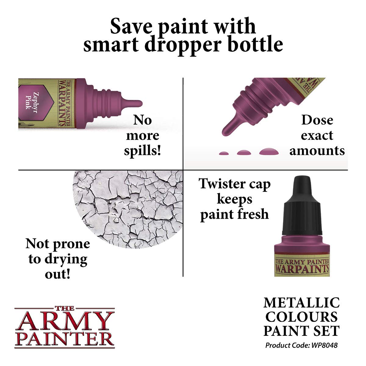 The Army Painter - Metallic Colours Paint Set - Hobby Acrylic Paint Set of 10 Metallic Acrylic Paint - Includes Tainted Gold Acrylic Paint Metallic - - WoodArtSupply